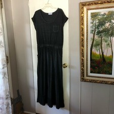 Women's Plus Size Time & Tru Black Sleeveless Knit Maxi Dress Size XXL(20)