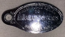 Charge Plate Coin Tag: ABRAHAM & STRAUS - #11486-S Brooklyn NY Vintage A&S