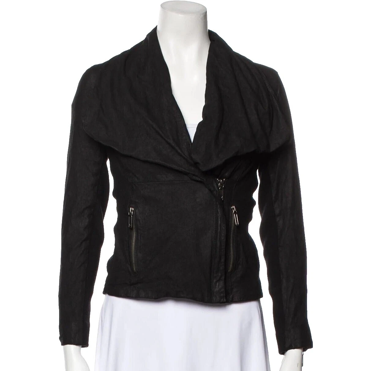 Chaqueta de moto Vince Negro abrigos, chaquetas y chalecos para Mujeres