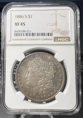 1886-S Morgan  Dollar  NGC XF 45