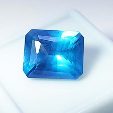 Certified Natural Blue Sapphire 9 Ct Emerald Cut Loose Gemstone