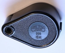 Carl Zeiss Jena DDR Bakelit Einschlag Lupe 6x  Neuwertiger Zustand !!!