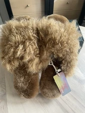 Free People Emu Australia Mayberry Curly 100% Sheepskin Chestnut Slippers Sz 10