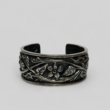 Silpada Sterling 925 Silver Floral Vine Cuff Bracelet B1475 7 in