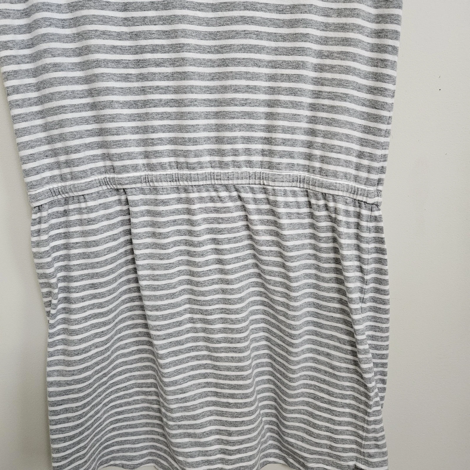 Michael Kors Mini Abito Lunghezza Grigio e Bianco Rigato Donna M Coulisse Vita