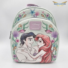 Loungefly Disney The Little Mermaid Ariel & Eric Couple Hug Mini Backpack New