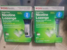 2 - CVS Nicotine MINI Lozenges, 81 2 162 Ct, 2mg, Sugar Free,Mint, 12/31/25 Read