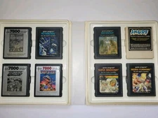 VINTAGE ATARI GAME CASE W/ 8 GAMES AS PICTURED NOT TESTED 
