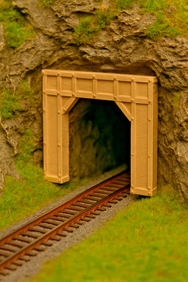 N Scale Wooden Tunnel Portal - Single Track - Model Railroad Scenery Train 1:160