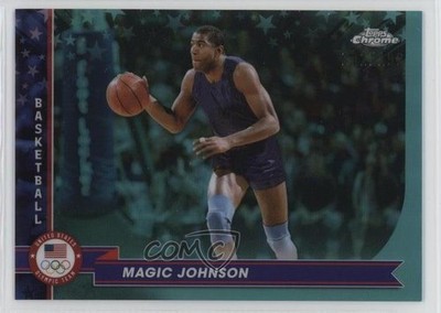 2024 Chrome US Olympic & Paralympic Team and Hopefuls Magic Johnson HOF 02v3