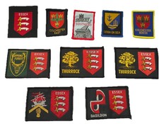 UK Scout Badges Essex Districts x10 Single Double cloth Part 3 extinct & current
