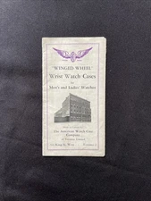 Antique Brochure Winged Wheel Wrist Watch Cases American Watch Case Co. Toronto