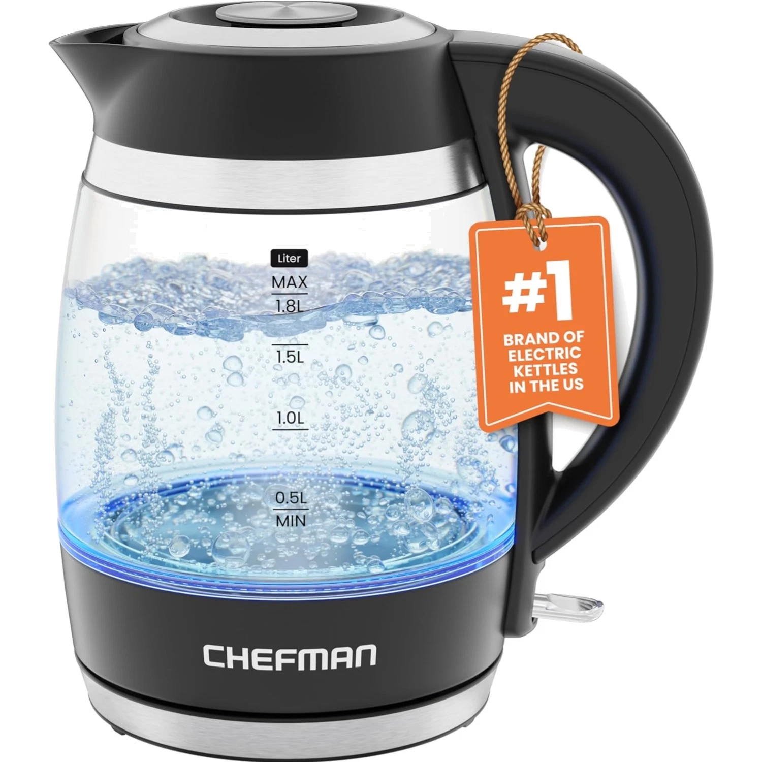 Modern Electric Kettle 1.8L, 1500W with Stainless Steel Filter & Cordless Design
