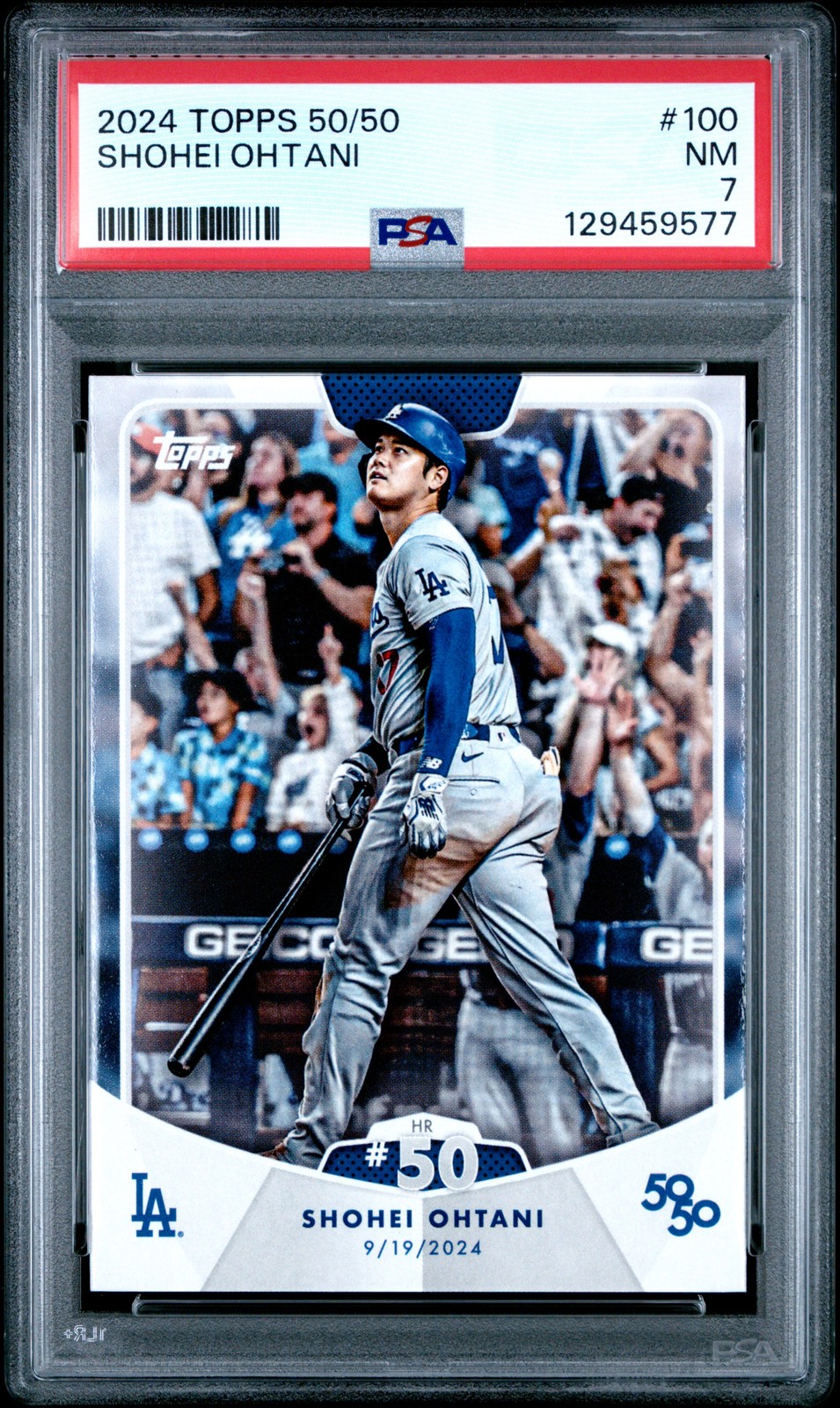 2024 TOPPS 50/50 SHOHEI OHTANI #100 SHOHEI OHTANI PSA 7