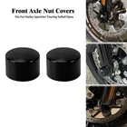 Black Front Axle Cap Nut Cover Fit For Harley Touring Road Glide  Softail Dyna