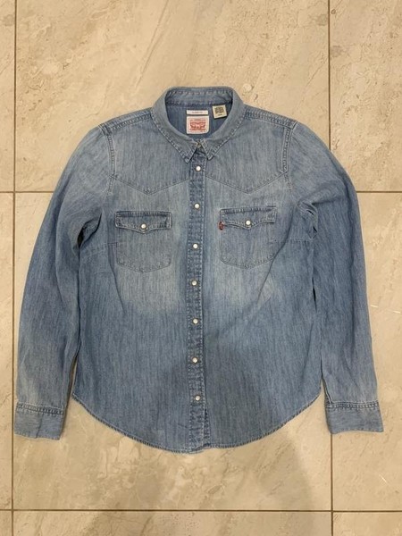 Women Levi's Shirt Navy Denim 36 / S / 44