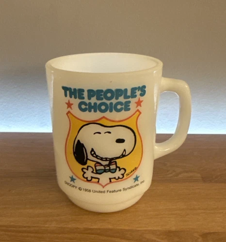 Vtg The People’s Choice Snoopy Mug Collectors Series 1980 #4 Anchor Hocking cup