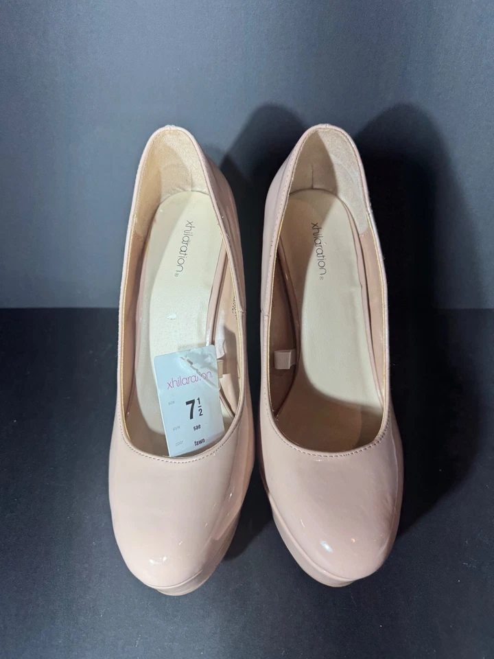 Xhilaration Sae Fawn charol aguja punta redondeada EE. UU. para mujer talla 7,5 Foto 4 de 4