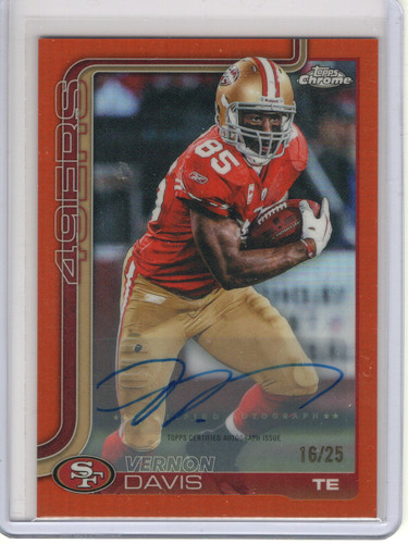 2025 Topps Chrome Vernon Davis Orange Refractor (RAW)