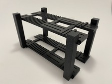 1:24 Scale Hotwheels Jada Matchbox Model 4 Post Lift Display 2 tier BLACK