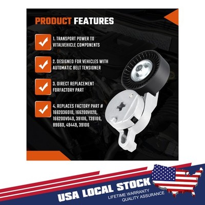 Drive Belt Tensioner Assembly with Pulley For Toyota Camry RAV4 Highlander Venza