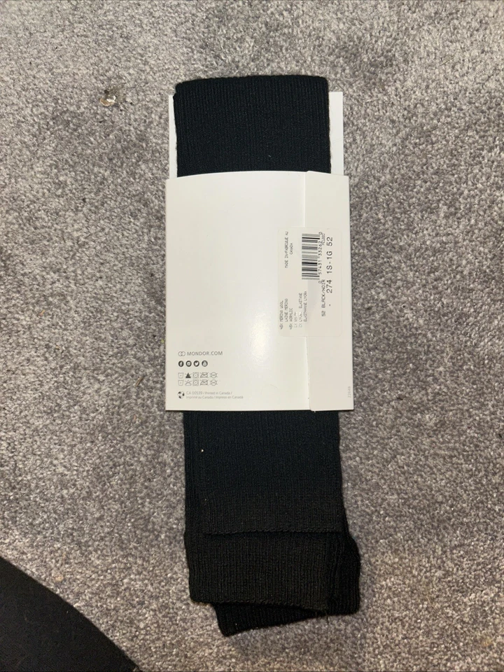 Aquecedor de perna Mondor 52 preto lã merino 274 feminino novo em folha 💲 - Imagem 2 de 2