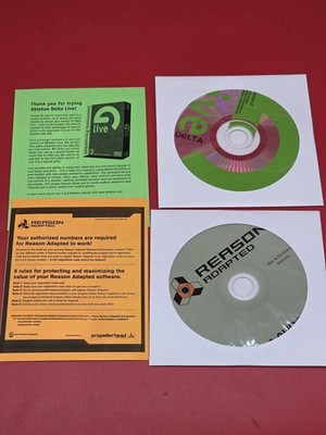 Ableton Delta Live Version 2 & Reason Adapted Software CD Bundle Mac Windows OEM