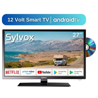 Sylvox 27 inch 12V RV TV Smart TV Built-in DVD for Car Campervan Truck Home 240V