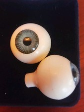 Vintage Imsco Acrylic Doll Eyes Round Blue 28mm