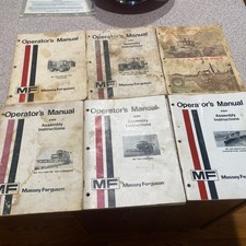 LOT OF 5 MASSEY FERGUSON PARTS/OPERATORS/INSTALLATION MANUALS CATALOGS ORIGINAL
