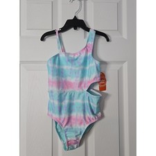 Wonder Nation Girls New One Piece Bathing Suit Size Small 6-6X .