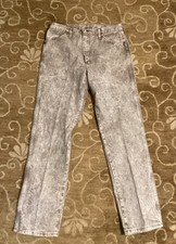 Vintage Wrangler Acid Wash Jeans SCOVILL Zipper 13MWZRH 35/X 34;Retro RARE