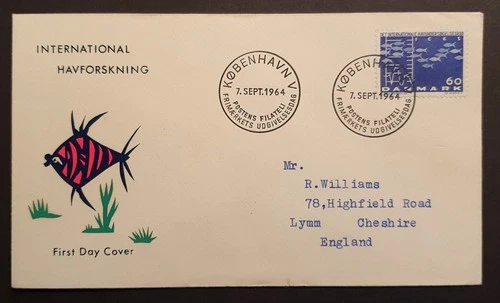 Denmark Stamps 1964 Marine Research First Day Cover