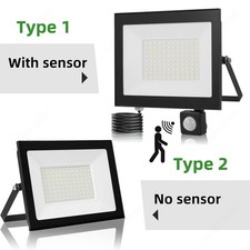 Outdoor Garden Floodlight With Sensor LED PIR Motion Security Lights Waterproof