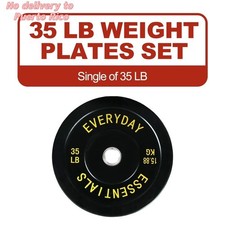 2-Inch Olympic Bumper Weight Plate  with Steel Hub, Black