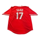 Chris Sabo Signed Cincinnati Reds Baseball Jersey W/ COA PRIMETIME & WILDER
