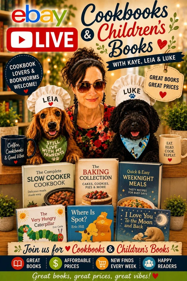 COOKBOOKS and CHILDREN'S B👁️👁️Ks $1 Reserves  📚🧑‍🍳