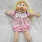1984 Cabbage Patch Kids HM# 2 Girl Doll Lemon Blonde Hair Blue Eyes Pink Outfit