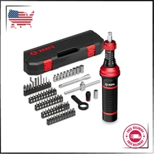 VANPO Torque Screwdriver Set 10-70 in.lb 64pcs 1/4" Wrench for Bike & Scope