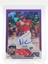 NARCISO CROOK 2023 TOPPS CHROME PURPLE REFRACTOR ROOKIE AUTO /250 #RA-NC Q6990