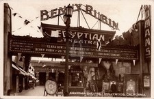 Egyptian Movie Theater HOLLYWOOD Benny Rubin Clara Bow 1922 RPPC Postcard COPY