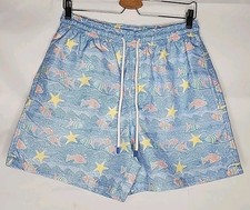 Southern Tide The Skipjack Drawstring Swim Trunks Mens Medium Blue Mesh Lined