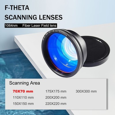 M85 1064nm 70*70mm Quartz Field Lens For 30-100W Fiber Laser Marking Machine
