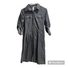 Emma & Michele Dress Size 6 Black Button up