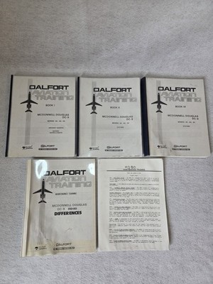 Vintage Dalfort Aviation Maintenance Training Manuals Lot McDonnell Douglas DC-9