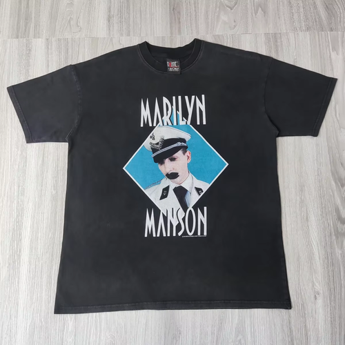 Yao888 T Shirt for Men Band Summer Casual Oversize Rock Punk Niche Style Vintage