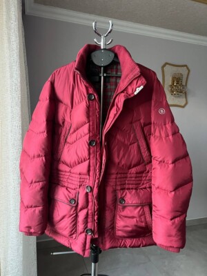 BOGNER RED SKI WINTER PUFFER DOWN JACKET FULL ZIP QUILTED BUTTON