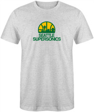 Seattle Supersonics Vintage Logo Light Grey 50/50 T-Shirt - Sizes S-XL