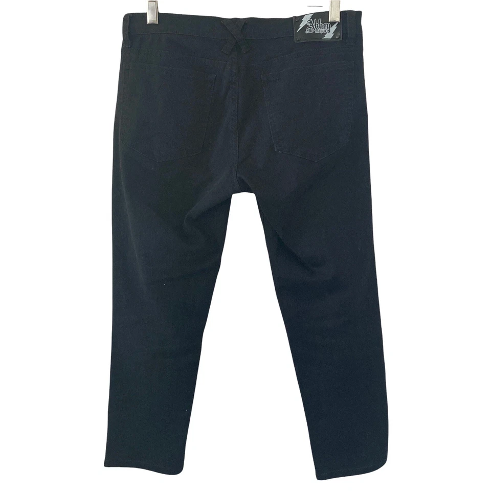 Abbey Dawn Avril Levine Jeans Womens Size 7 Juniors Black Stretch Jerry Leigh - Image 2 of 4