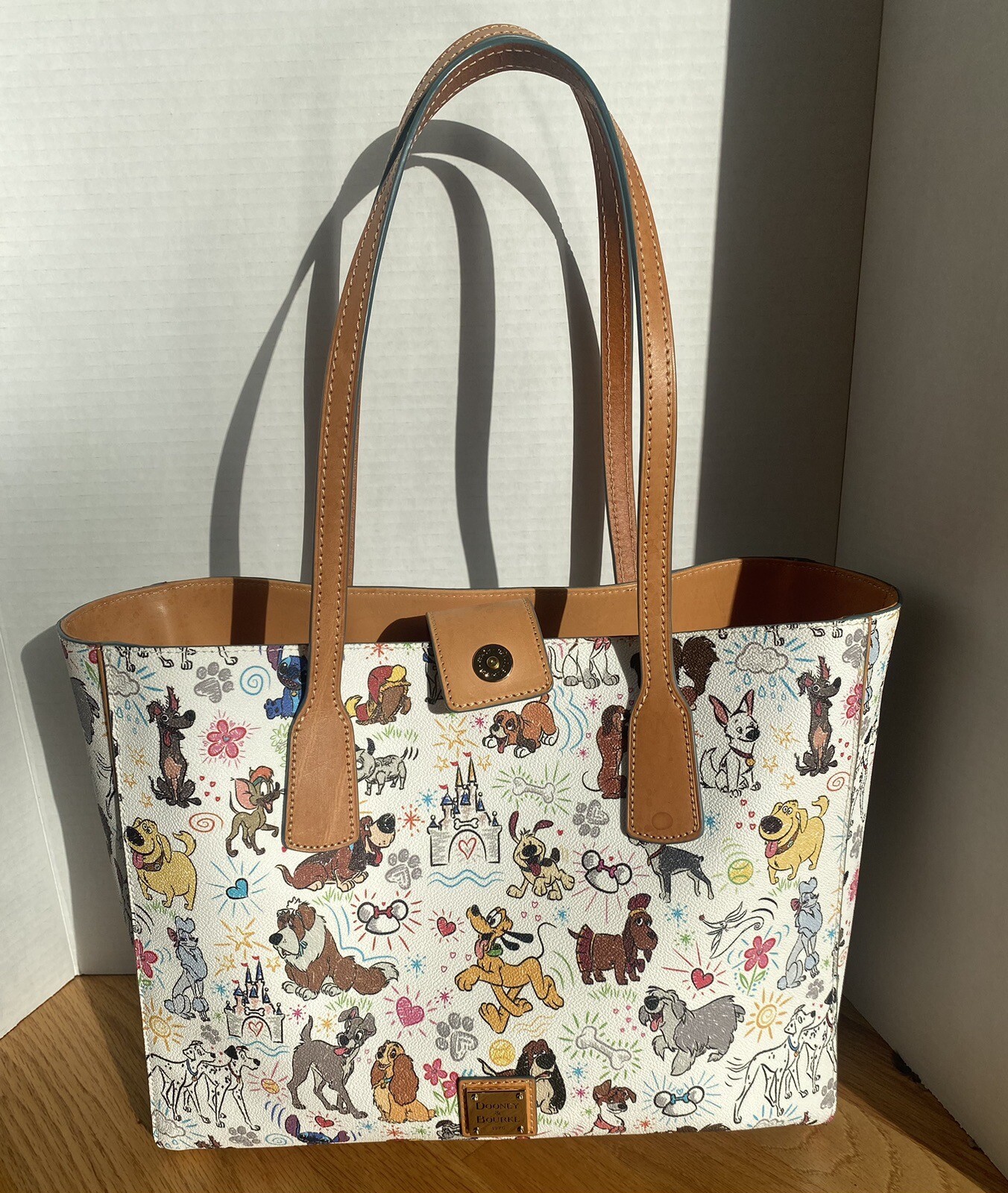 Disney Dooney & Bourke Dogs Paw Prints Tote Purse Sketch wallet, and